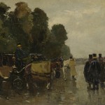 Rijtuigen met koetsiers; W de Zwart; ca. 1890-1894; Rijksmuseum